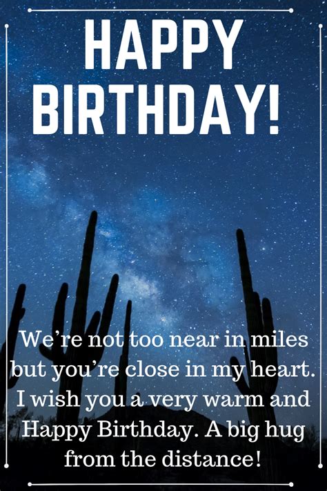 long distance birthday wishes for friend.